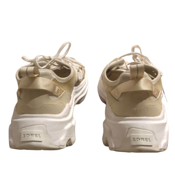 Sorel Womens Kinetic Breakthru Tech Lace athletic beige chunky sneakers size 10 - Picture 3 of 8